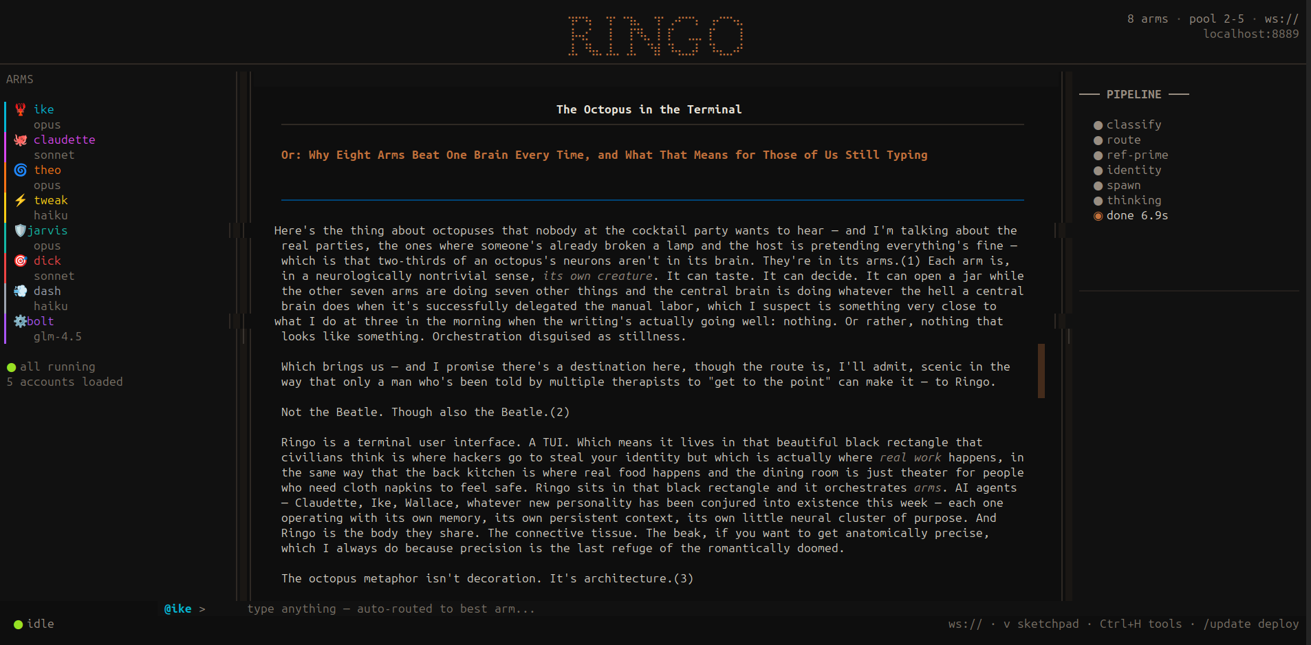 Ringo — multi-agent orchestrator